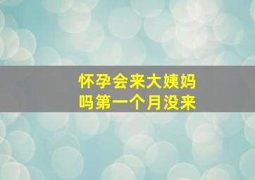 怀孕会来大姨妈吗第一个月没来