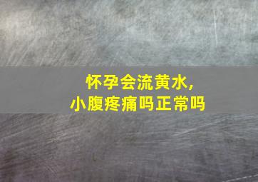 怀孕会流黄水,小腹疼痛吗正常吗