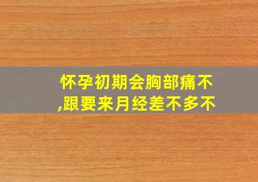 怀孕初期会胸部痛不,跟要来月经差不多不