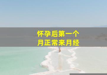 怀孕后第一个月正常来月经