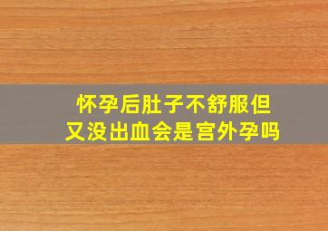 怀孕后肚子不舒服但又没出血会是宫外孕吗