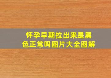 怀孕早期拉出来是黑色正常吗图片大全图解