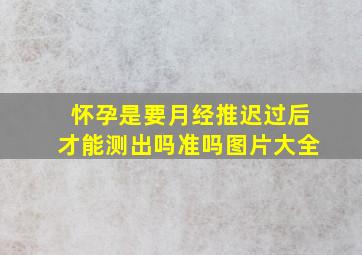 怀孕是要月经推迟过后才能测出吗准吗图片大全