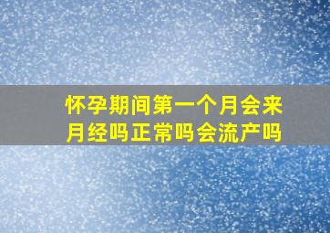 怀孕期间第一个月会来月经吗正常吗会流产吗