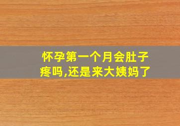 怀孕第一个月会肚子疼吗,还是来大姨妈了