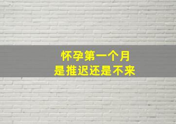 怀孕第一个月是推迟还是不来