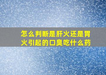 怎么判断是肝火还是胃火引起的口臭吃什么药