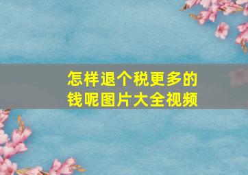 怎样退个税更多的钱呢图片大全视频