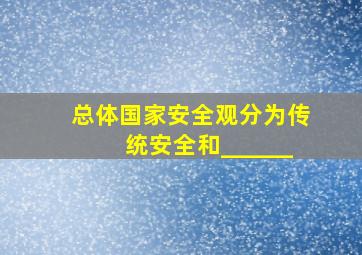 总体国家安全观分为传统安全和______