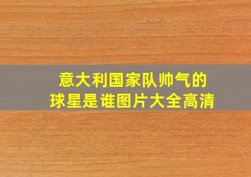 意大利国家队帅气的球星是谁图片大全高清