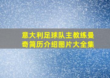 意大利足球队主教练曼奇简历介绍图片大全集