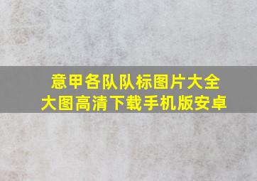 意甲各队队标图片大全大图高清下载手机版安卓