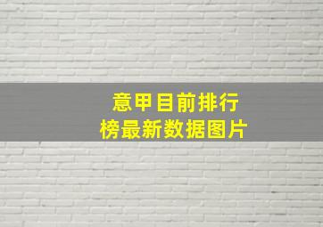 意甲目前排行榜最新数据图片