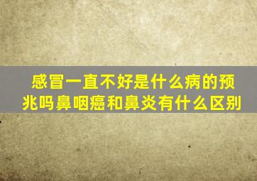 感冒一直不好是什么病的预兆吗鼻咽癌和鼻炎有什么区别