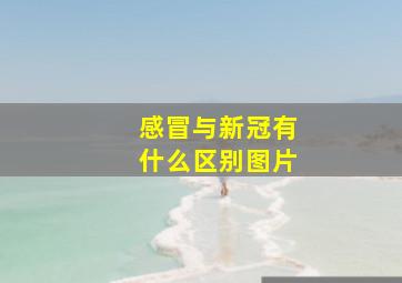 感冒与新冠有什么区别图片