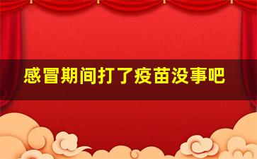 感冒期间打了疫苗没事吧