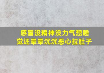 感冒没精神没力气想睡觉还晕晕沉沉恶心拉肚子