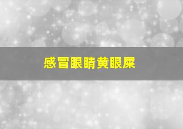 感冒眼睛黄眼屎