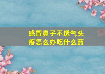 感冒鼻子不透气头疼怎么办吃什么药