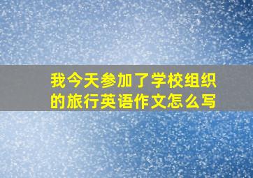 我今天参加了学校组织的旅行英语作文怎么写