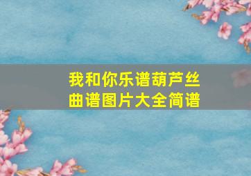 我和你乐谱葫芦丝曲谱图片大全简谱