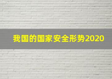 我国的国家安全形势2020