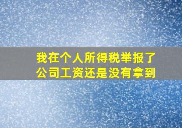 我在个人所得税举报了公司工资还是没有拿到