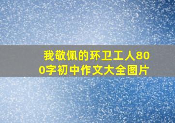 我敬佩的环卫工人800字初中作文大全图片