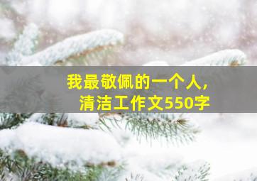 我最敬佩的一个人,清洁工作文550字