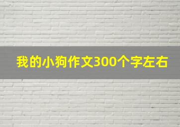 我的小狗作文300个字左右