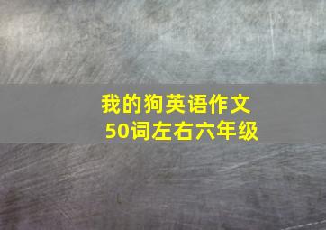 我的狗英语作文50词左右六年级