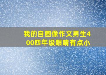 我的自画像作文男生400四年级眼睛有点小