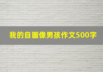 我的自画像男孩作文500字