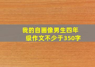 我的自画像男生四年级作文不少于350字