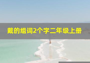 戴的组词2个字二年级上册