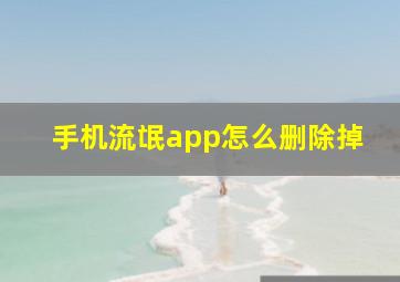 手机流氓app怎么删除掉