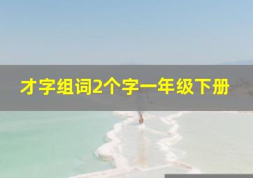 才字组词2个字一年级下册