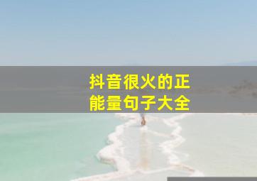 抖音很火的正能量句子大全