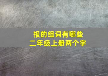 报的组词有哪些二年级上册两个字