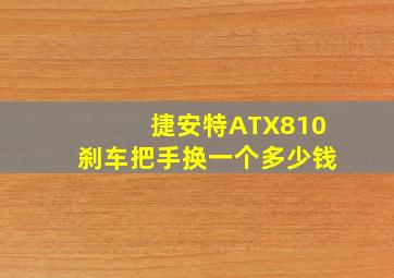 捷安特ATX810刹车把手换一个多少钱