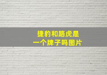 捷豹和路虎是一个牌子吗图片