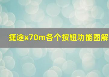 捷途x70m各个按钮功能图解