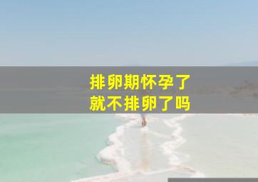 排卵期怀孕了就不排卵了吗