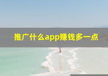 推广什么app赚钱多一点