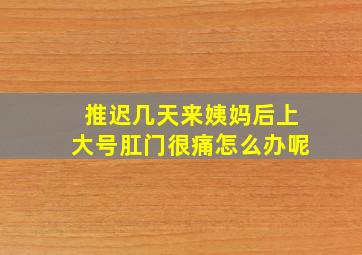 推迟几天来姨妈后上大号肛门很痛怎么办呢