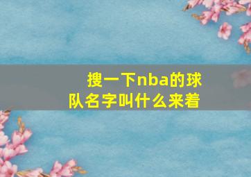 搜一下nba的球队名字叫什么来着