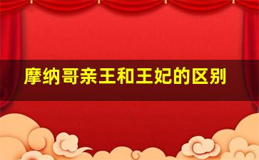 摩纳哥亲王和王妃的区别