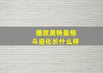 播放奥特曼格斗进化长什么样