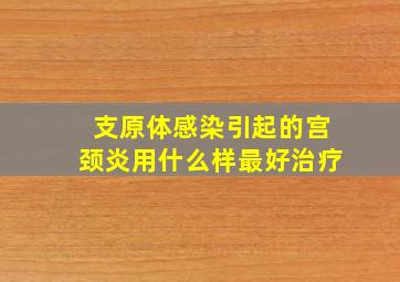 支原体感染引起的宫颈炎用什么样最好治疗