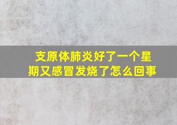 支原体肺炎好了一个星期又感冒发烧了怎么回事